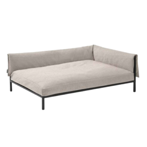 Modern Metal Frame Pet Sofa with Soft Beige Cushion