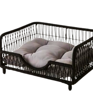 Cozy Basket Pet Bed with Plush Cushion