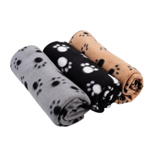 Paw Print Fleece Blankets for Pets