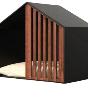 Luxury Modern Pet Crate with Wooden Accents